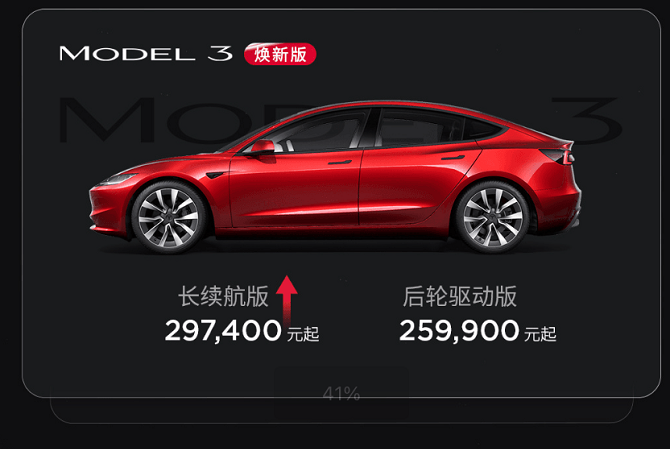 特斯拉官宣涨价！Model 3/Y长续航版分别上调1500元、2500元